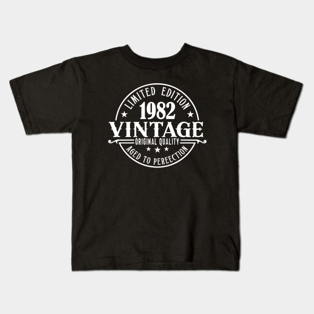 Vintage 1982 Kids T-Shirt by kangaroo Studio
